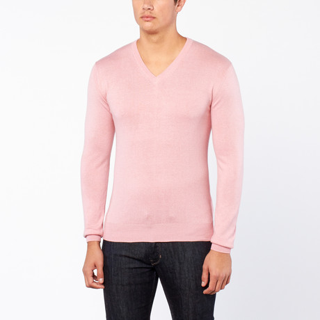 Bresciani // Vee Neck Cashmere Sweater // Pink (S)