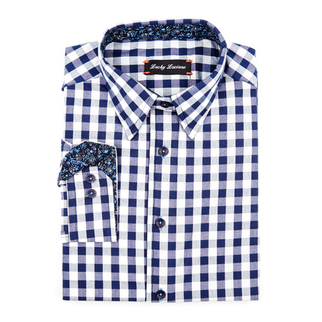 Stratford Gingham Shirt // Navy (S)