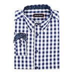 Stratford Gingham Shirt // Navy (3XL)
