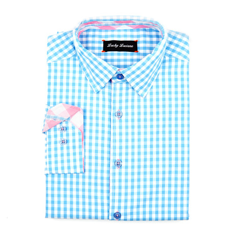 Bethany Gingham Shirt // Light Blue (S)