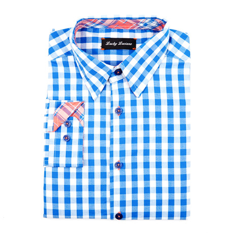 Franklin Gingham Shirt // Royal Blue (S)
