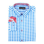 Waldo Gingham Shirt // Royal (2XL)