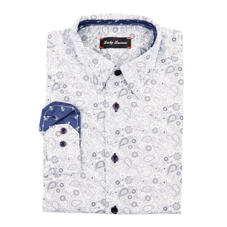 Cambridge Paisley Shirt // White (S)