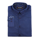 Monroe Dots Shirt // Navy + White (M)