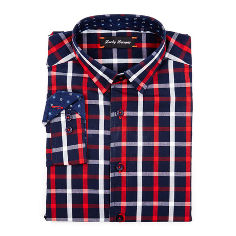 Vanderbilt Shirt // Navy + Red (S)