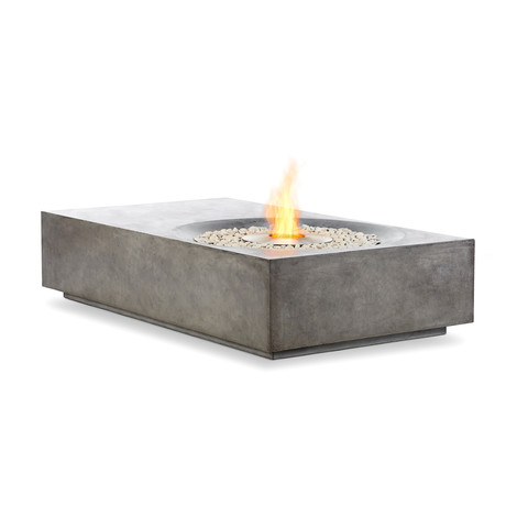 Brown Jordan Fires // Equinox Fire Pit Coffee Table (Natural Gray)