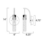 ET2 Fizz IV 1-Light LED Wall Sconce // E22770-91PC