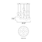 ET2 Puffs 14-Light Pendant // E21129-11WT