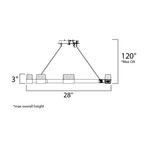ET2 Volt 16-Light LED Pendant // E22898-89BZ