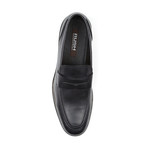 Clark Suede Penny Loafer // Black (US: 8.5)