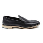 Clark Suede Penny Loafer // Black (US: 8.5)