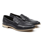 Clark Suede Penny Loafer // Black (US: 8.5)