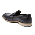 Clark Suede Penny Loafer // Black (US: 8.5)