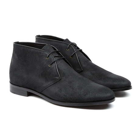 Tinsman Waxy Suede Chukka Boot // Black (US: 7)