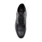 Marcus Leather Wingtip Lace-Up Boot // Black (US: 9)