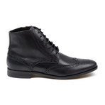 Marcus Leather Wingtip Lace-Up Boot // Black (US: 9)