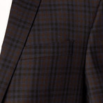 Lane Sport Coat // Navy Plaid With Brown Accent (US: 36S)