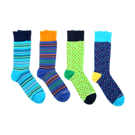 Dress Socks // Fine Lines + Dots // Pack of 4