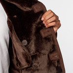 Double Breasted Jacket // Brown (2XL)