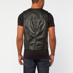 Lamb Leather Vest // Black (XL)