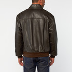 Leather Bomber // Brown (XL)