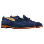 Suede Bow Loafer // Navy (US: 7.5)