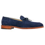 Suede Bow Loafer // Navy (US: 7.5)