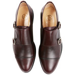 Felix Flair // Leather Double Monk // Burgundy (US: 10)