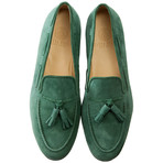 Suede Tassle Slipper // Green (US: 8.5)