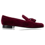 Velvet Tassle Slipper // Burgundy (US: 8.5)