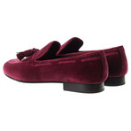 Velvet Tassle Slipper // Burgundy (US: 8.5)