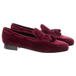 Velvet Tassle Slipper // Burgundy (US: 8.5)