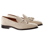 Suede Tassle Loafer // Ivory (US: 9)