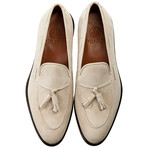 Suede Tassle Loafer // Ivory (US: 9)