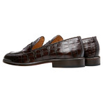 Crocodile Penny Loafer // Brown (US: 6)