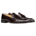 Crocodile Penny Loafer // Brown (US: 6)