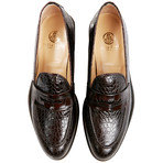 Crocodile Penny Loafer // Brown (US: 6)