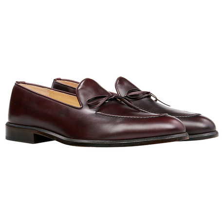 Leather Bow Loafer // Burgundy (US: 6)