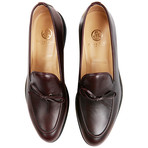 Leather Bow Loafer // Burgundy (US: 8.5)