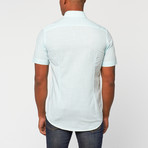 Cotton Slim Fit Short Sleeve Dress Shirt // Mint (US: 17.5R)