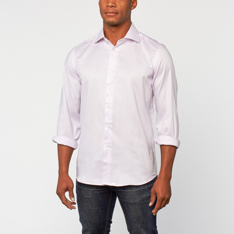 Cotton Slim Fit Dress Shirt // Lilac (US: 15R)