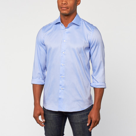 Cotton Slim Fit Dress Shirt // Air Blue (US: 15R)