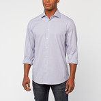 Cotton Slim Fit Dress Shirt // Navy Check (US: 17.5R)