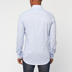 Cotton Slim Fit Dress Shirt // Blue Check (US: 18R)