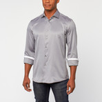 Cotton Slim Fit Dress Shirt // Silver (US: 15R)