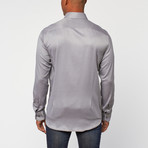 Cotton Slim Fit Dress Shirt // Silver (US: 17R)