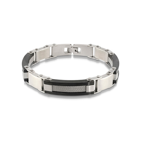 Stainless Steel Cable Bracelet // Black