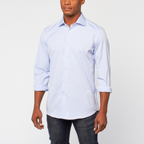 Cotton Slim Fit Dress Shirt // Cloud Blue (US: 15R)