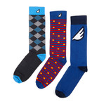 Flight Sock Pack // Blue // Set of 3