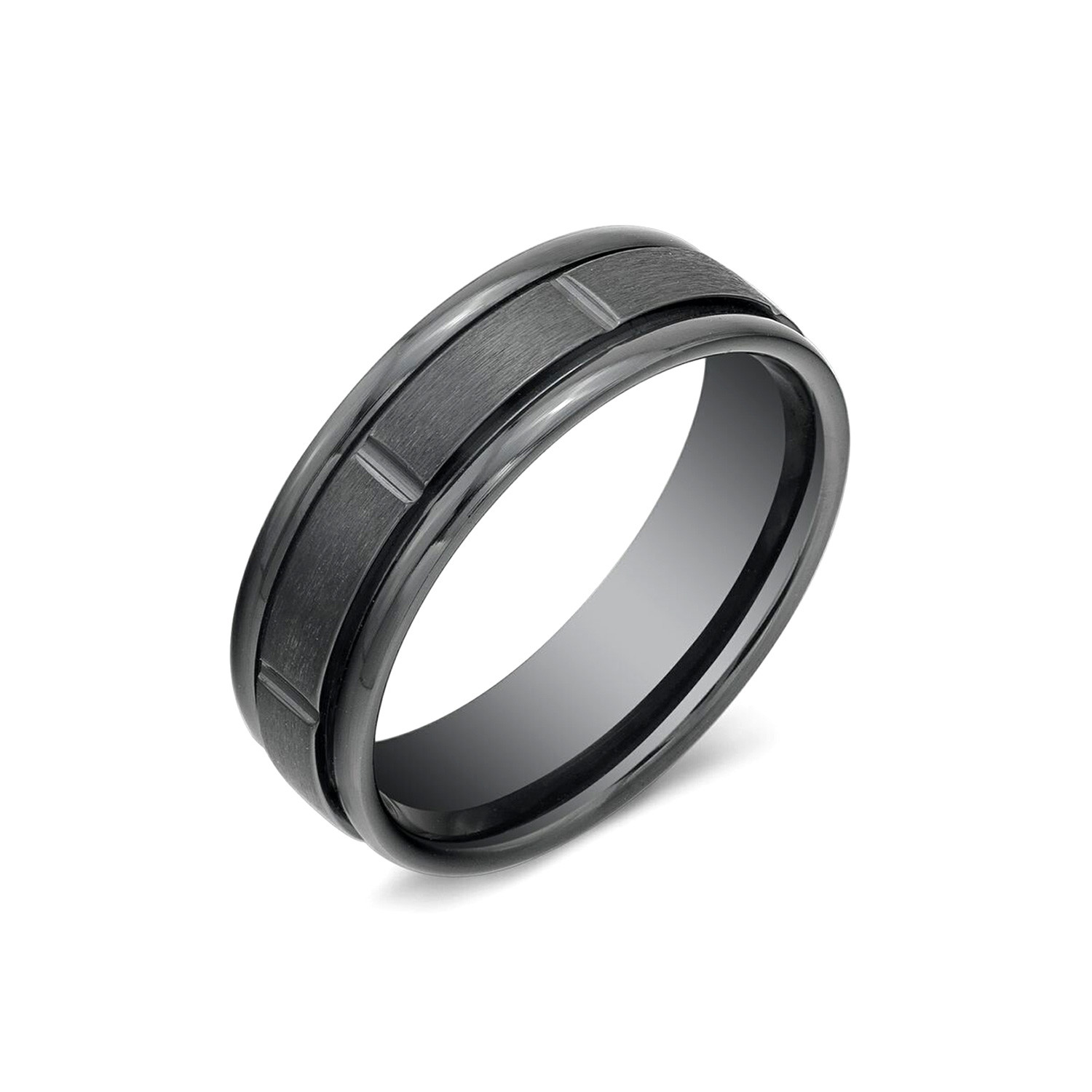 Black Matte Titanium Ring (Size 7) - Italgem Steel Group - Touch of Modern
